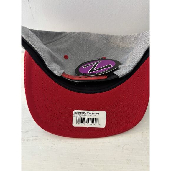 Zephyr INDYCAR Revered 3D Flatbill Cap Hat Snapback Racing Grey Red NEW - Picture 3 of 6